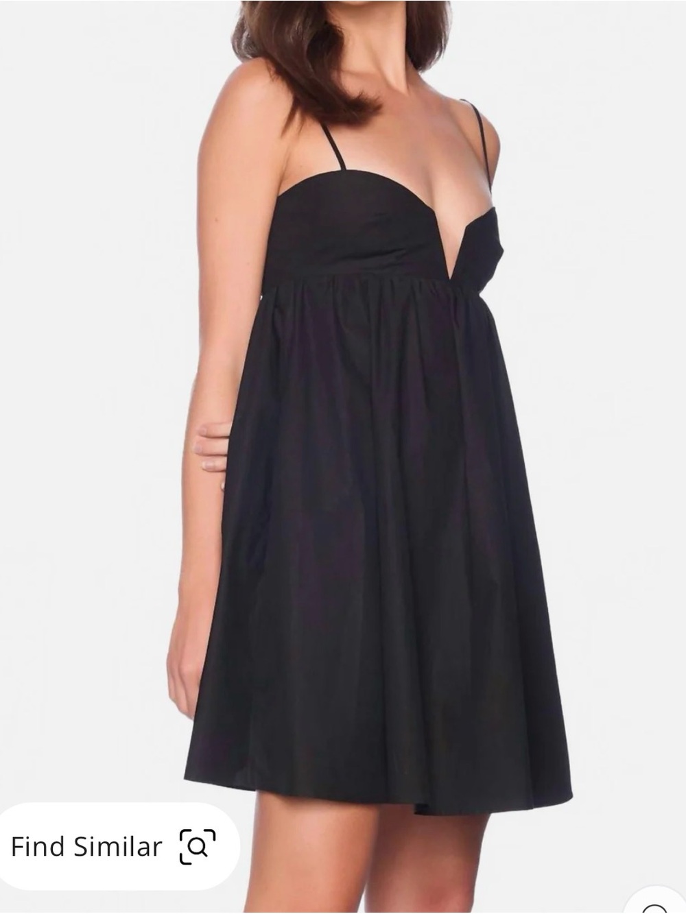 Susana Monaco Black Spaghetti-Strap Mini Dress